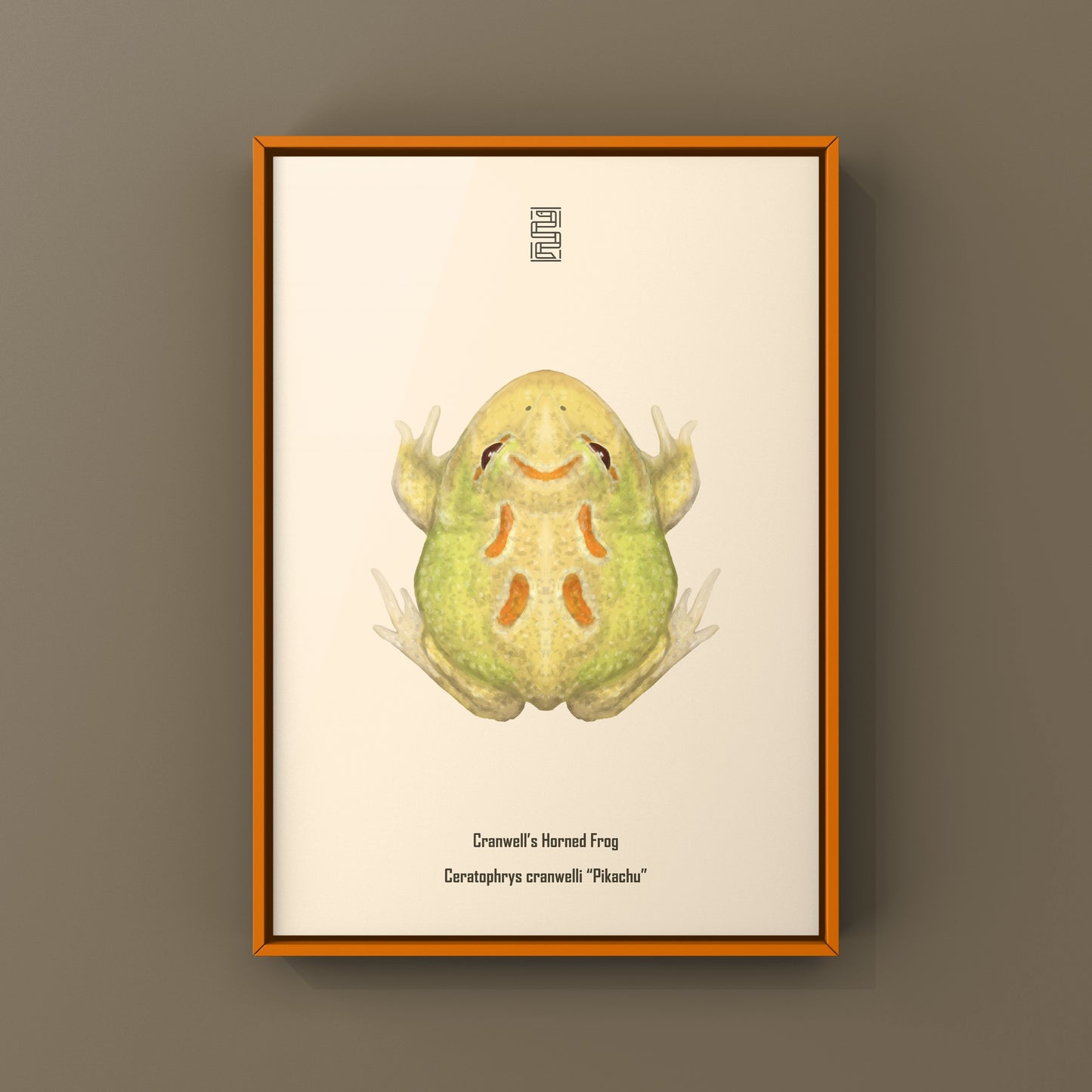Pikachu Pacman Frog Art Print (Ceratophrys cranwelli)