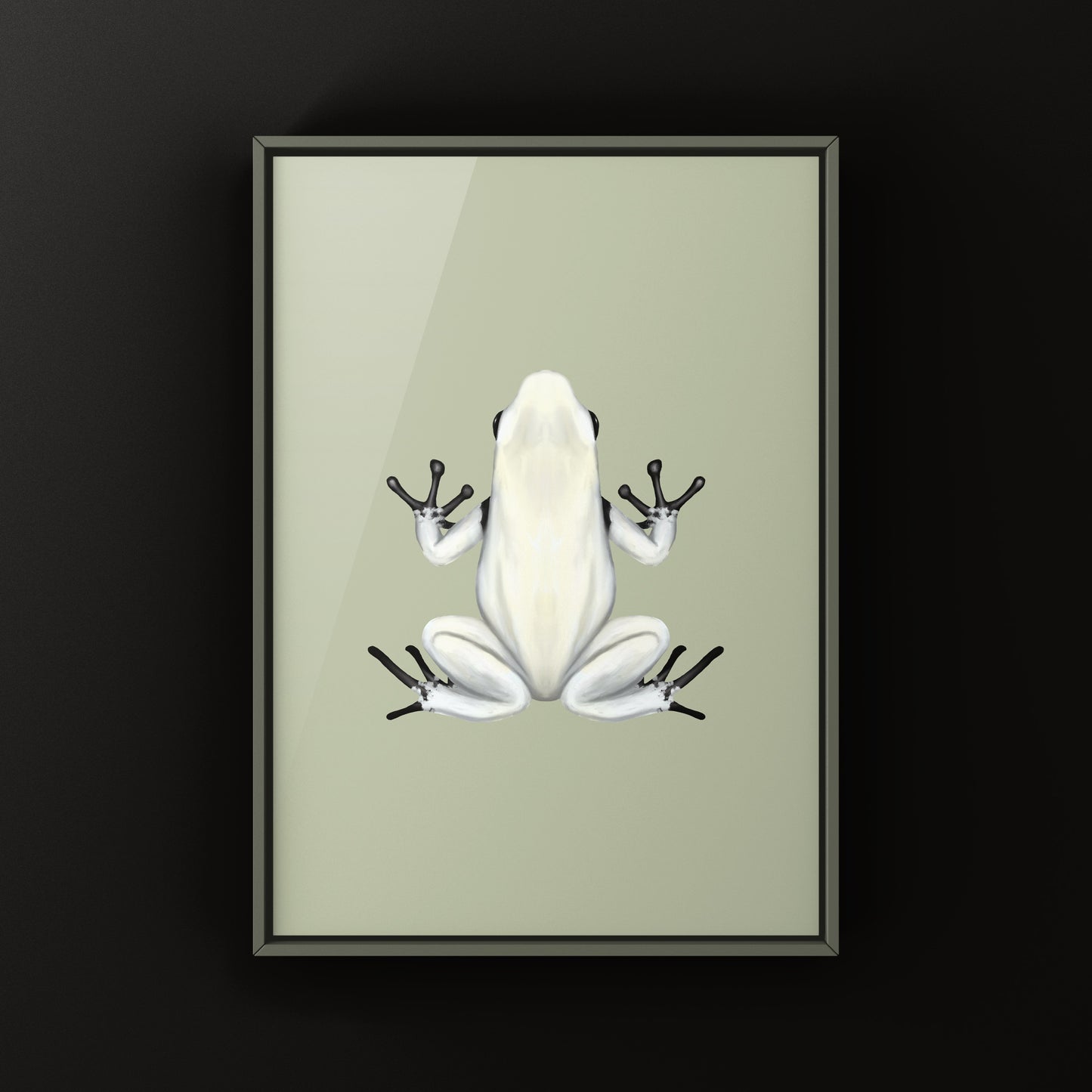 Moonshine Splash Back Poison Frog Art Print (Adelphobates galactonotus)