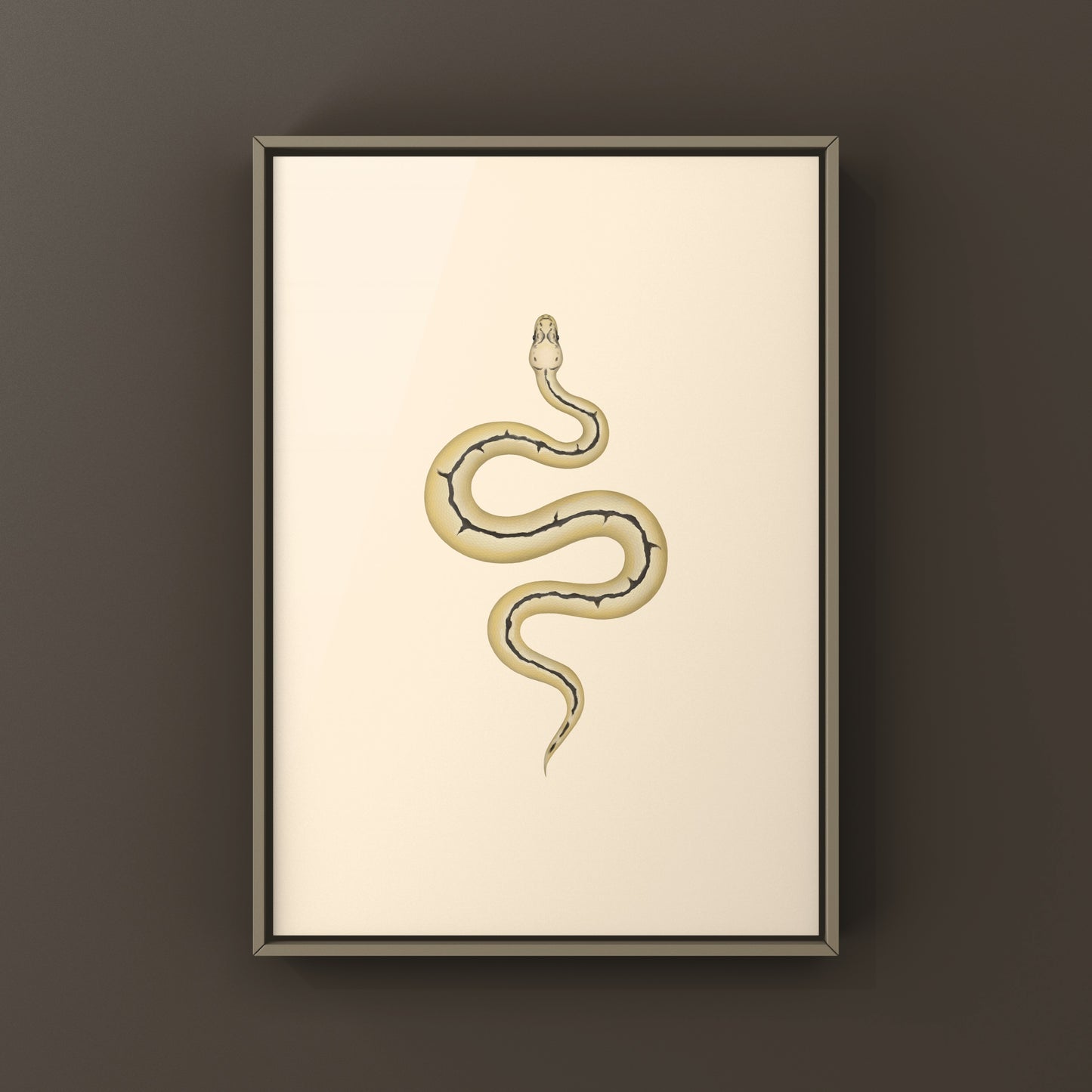 Bumblebee Clown Ball Python Art Print (Python regius)