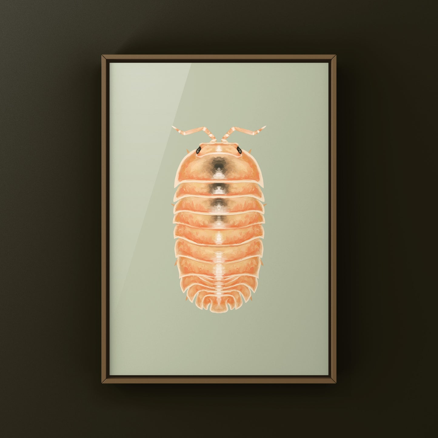 Fanta Orange Isopod Art Print (Nesodillo arcangelii "Fanta Orange")