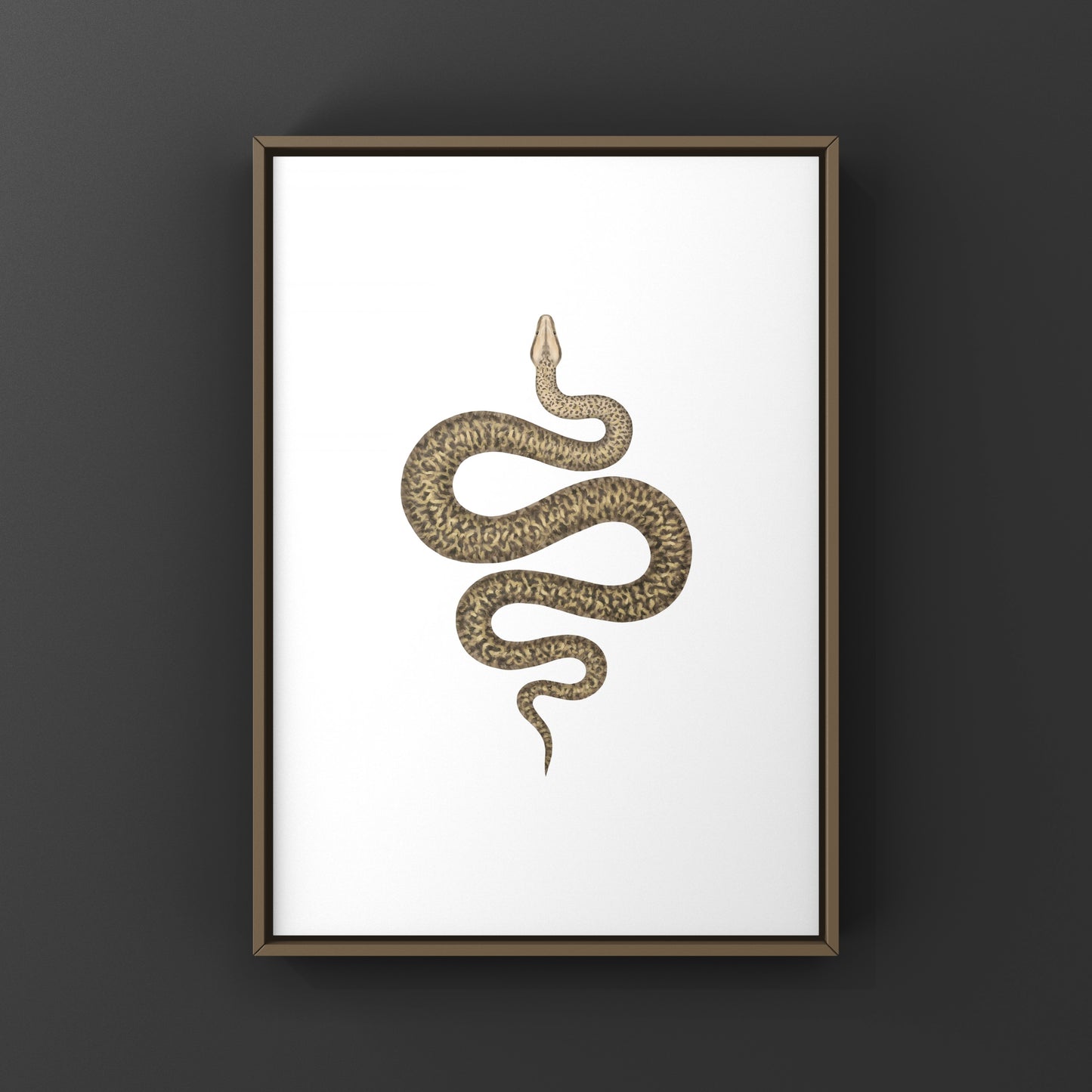 Granite Burmese Python Art Print (Python bivittatus)