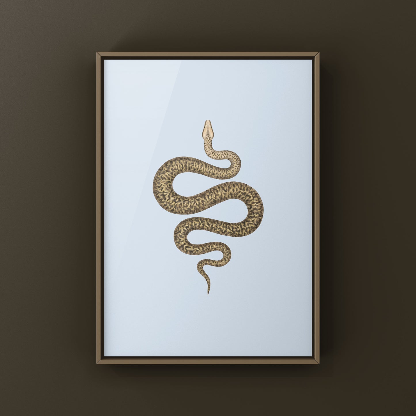Granite Burmese Python Art Print (Python bivittatus)