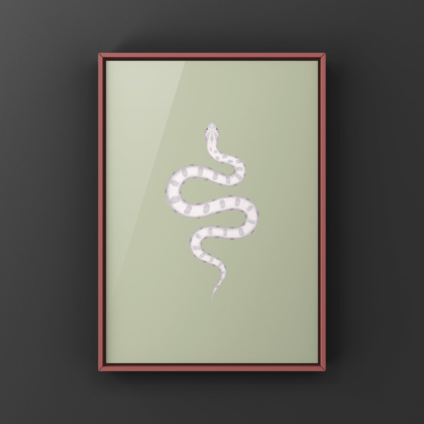 Yeti Western Hognose Snake Art Print (Heterodon nasicus)