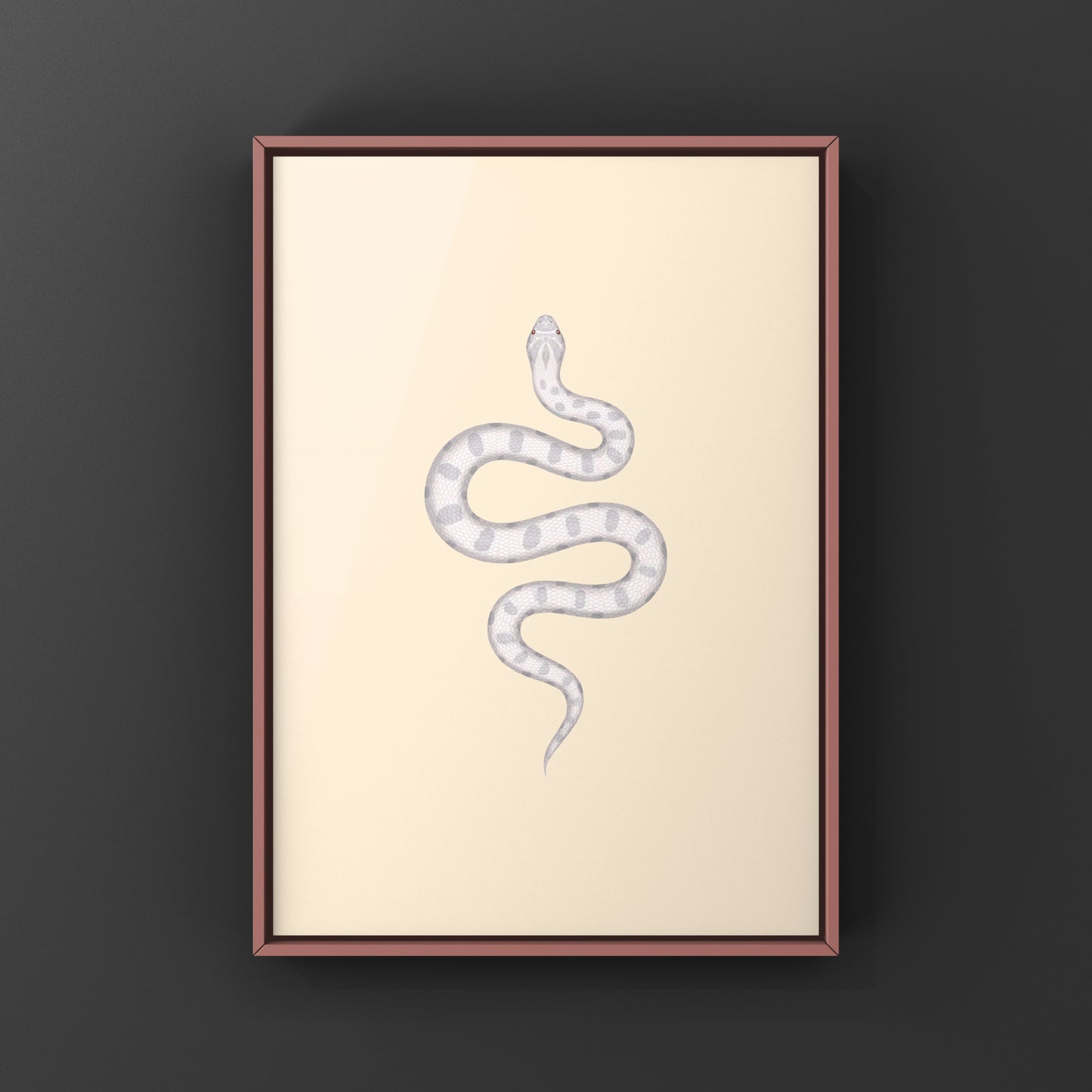 Yeti Western Hognose Snake Art Print (Heterodon nasicus)