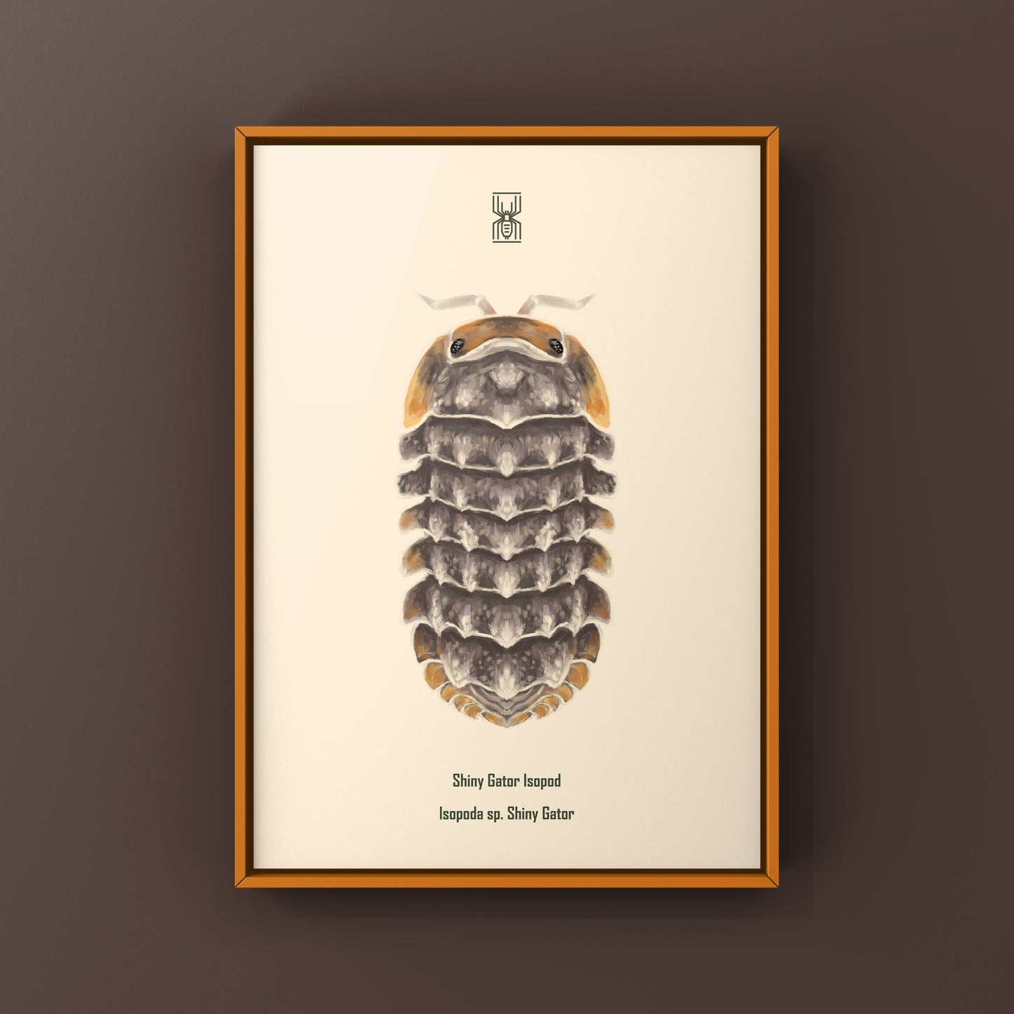Shiny Gator Isopod Art Print (Isopoda sp. Shiny Gator)