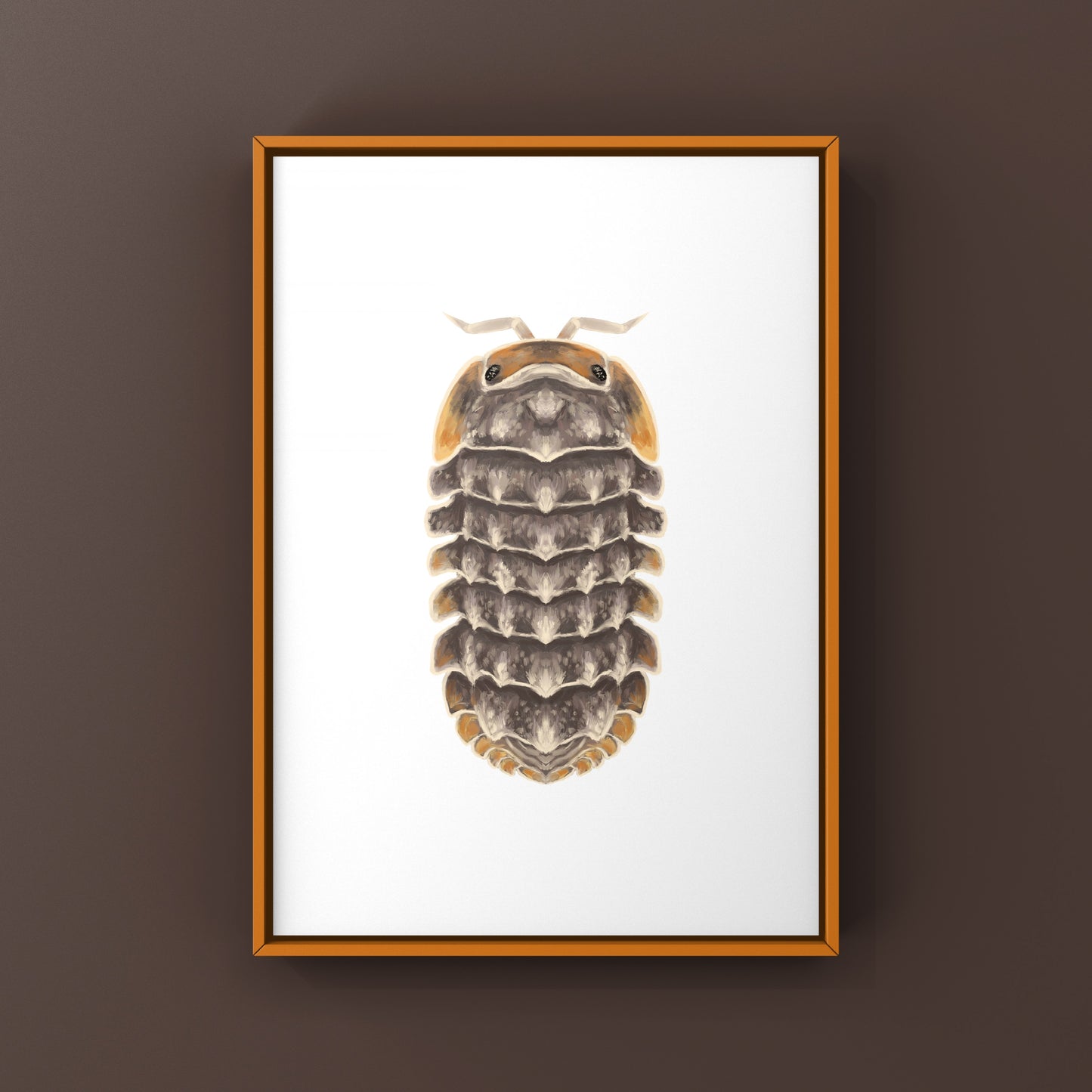 Shiny Gator Isopod Art Print (Isopoda sp. Shiny Gator)