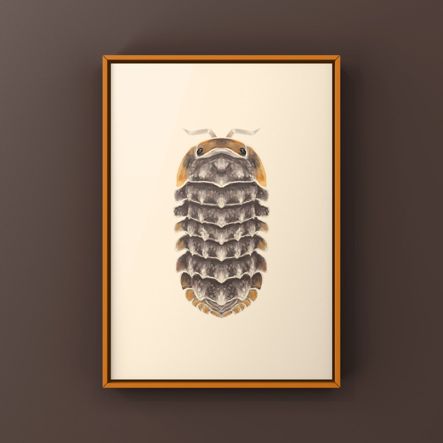 Shiny Gator Isopod Art Print (Isopoda sp. Shiny Gator)
