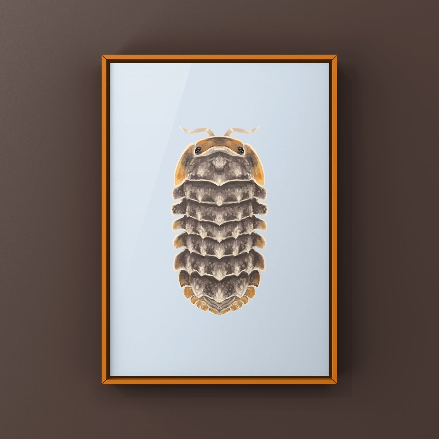Shiny Gator Isopod Art Print (Isopoda sp. Shiny Gator)