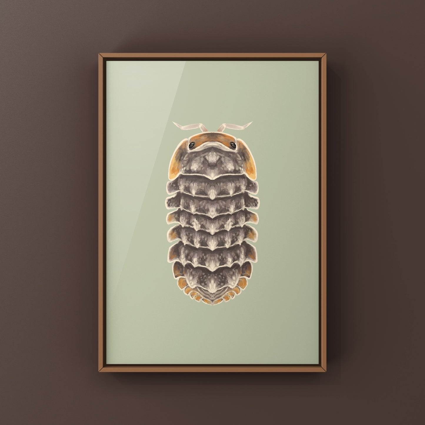 Shiny Gator Isopod Art Print (Isopoda sp. Shiny Gator)
