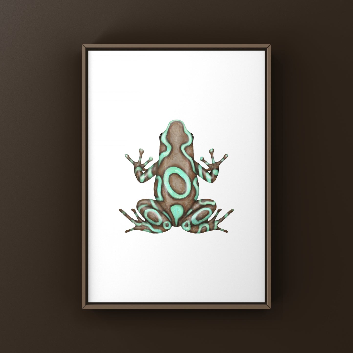 Highland Bronze Green And Black Poison Dart Frog Art Print (Dendrobates auratus)