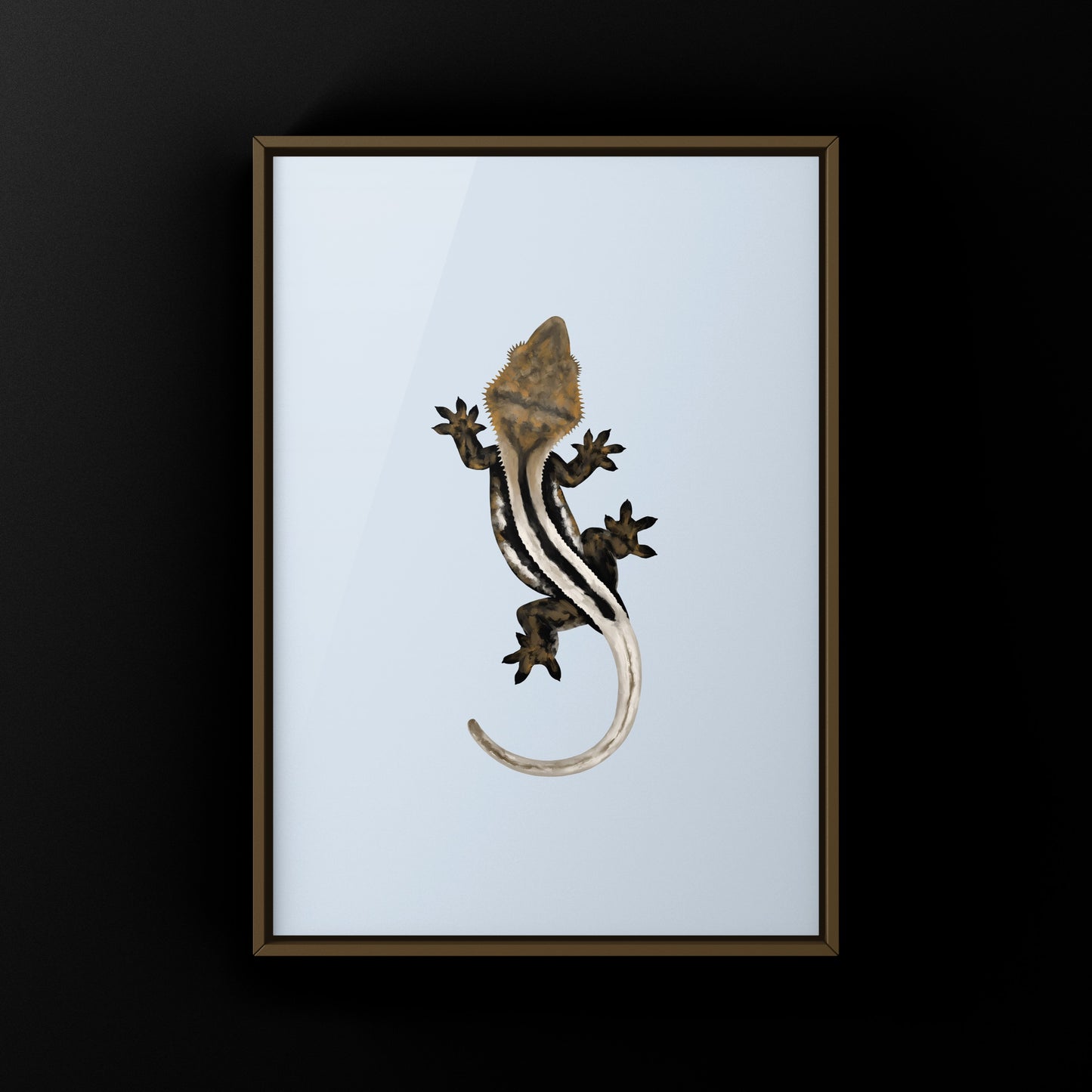 Super Stripe Crested Gecko Photographic Art Print from The Silk Ranch