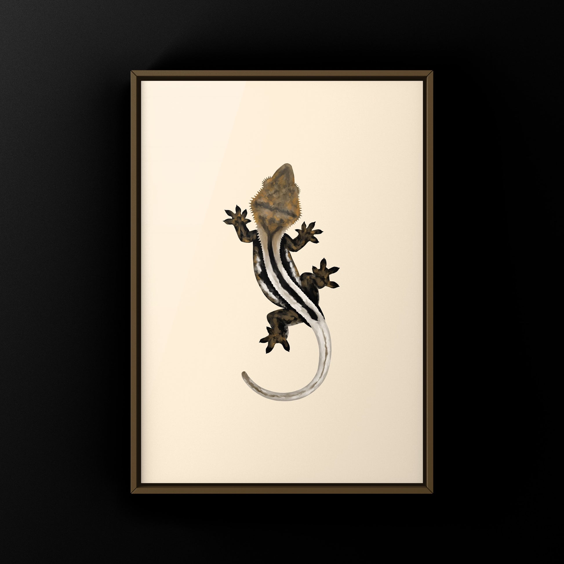 Super Stripe Crested Gecko Photographic Art Print from The Silk Ranch