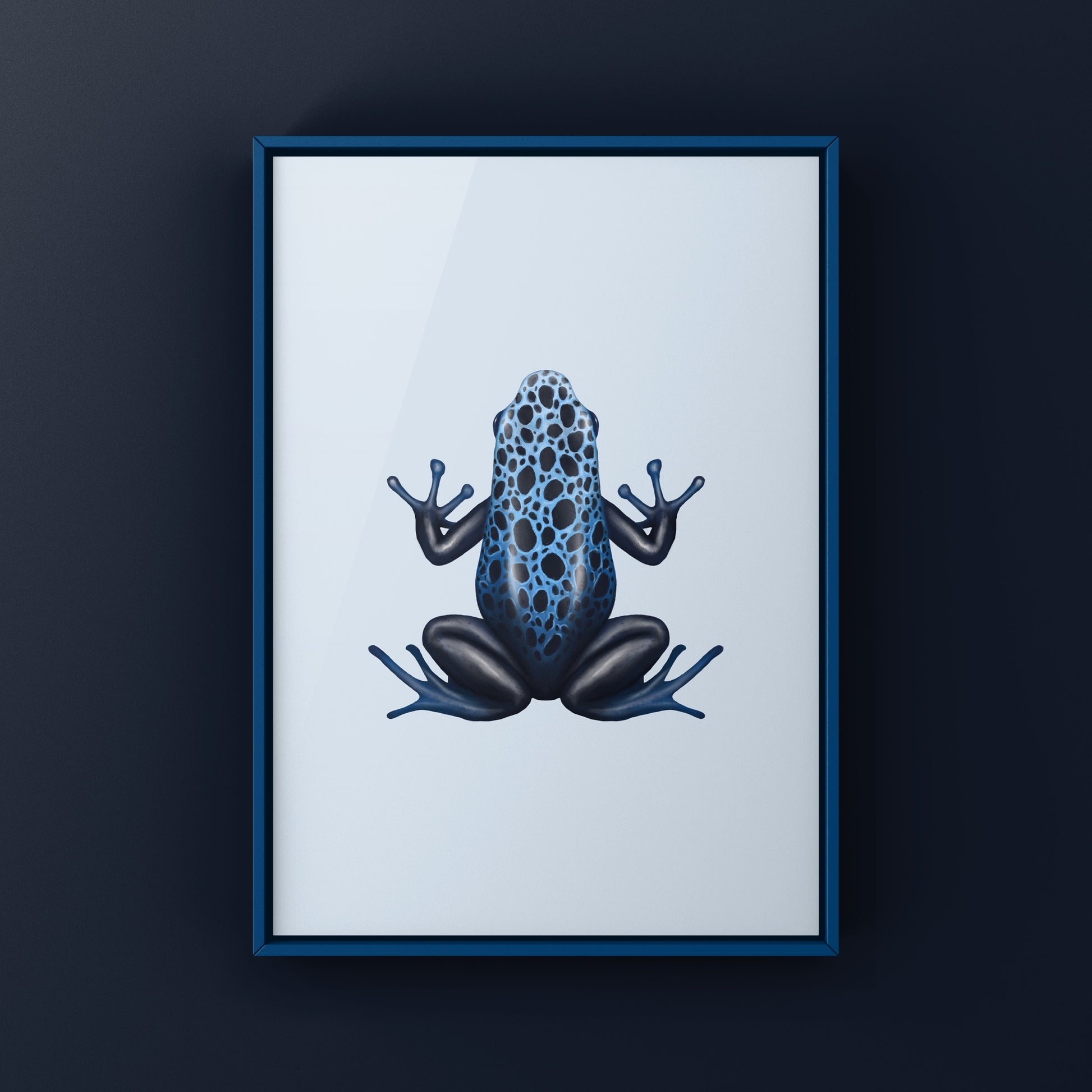 Azureus Dyeing Poison Dart Frog (Dendrobates tinctorius) Art Print from The Silk Ranch