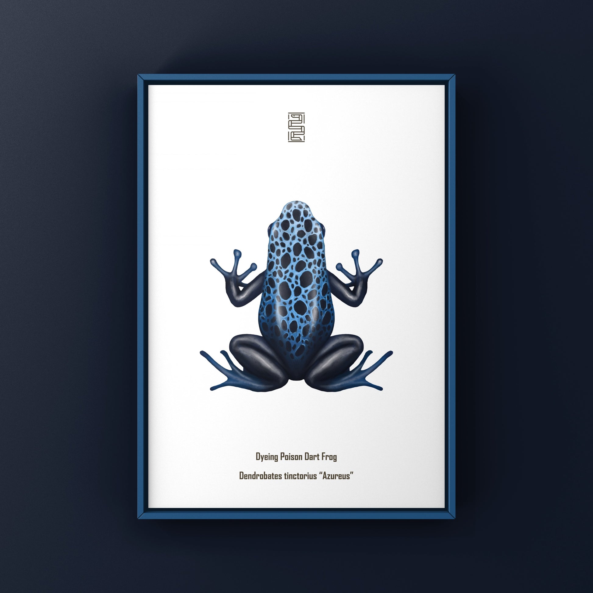 Azureus Dyeing Poison Dart Frog (Dendrobates tinctorius) Art Print from The Silk Ranch