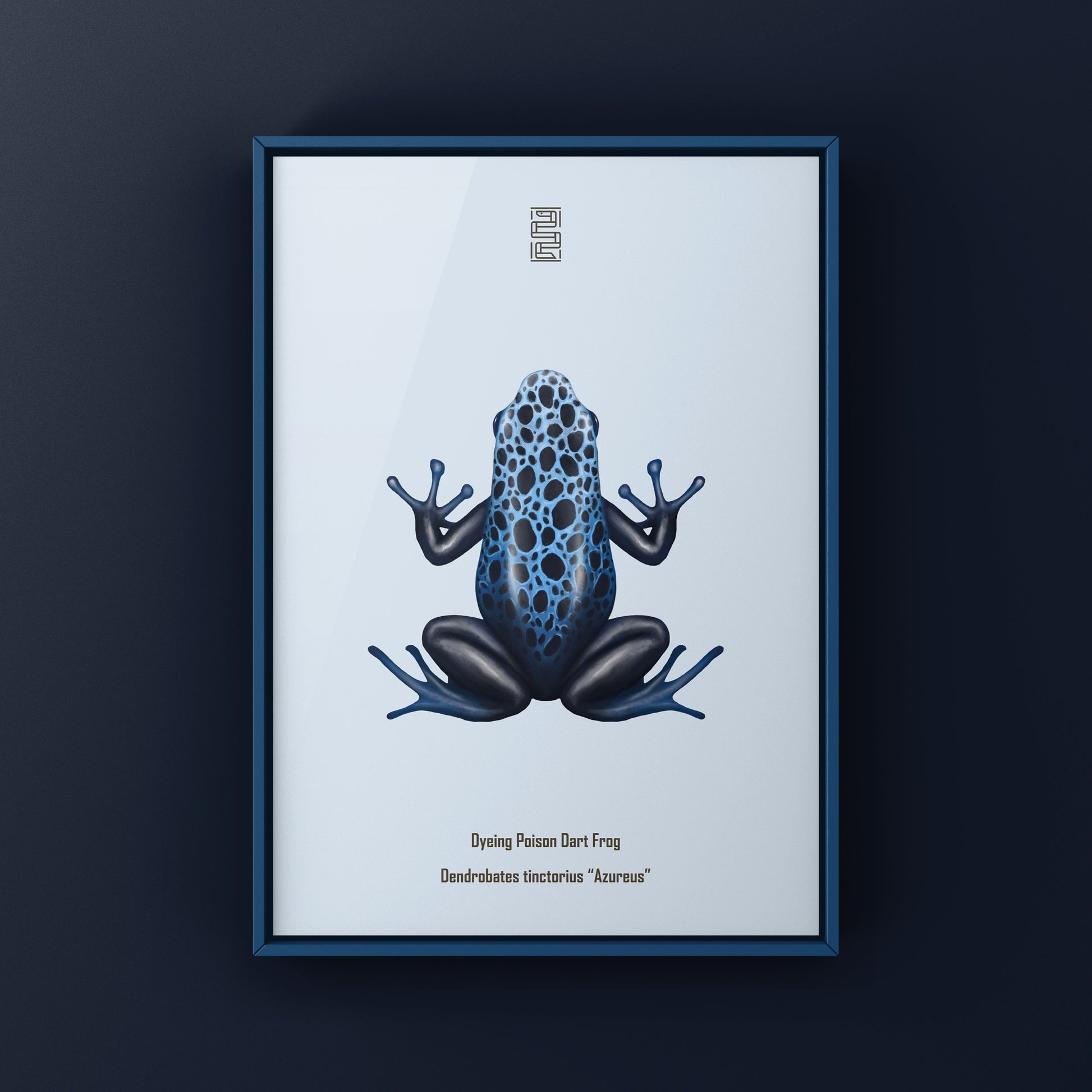 Azureus Dyeing Poison Dart Frog (Dendrobates tinctorius) Art Print from The Silk Ranch