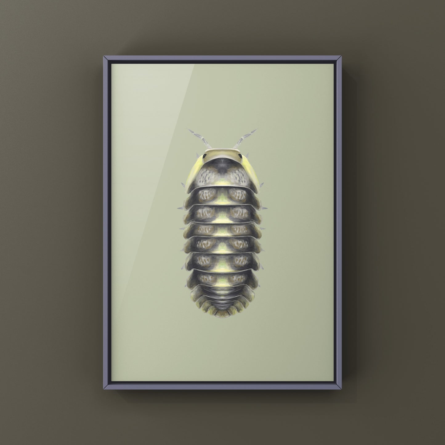 Green Laser Isopod (Cubaris sp. Green Laser) Art Print from The Silk Ranch