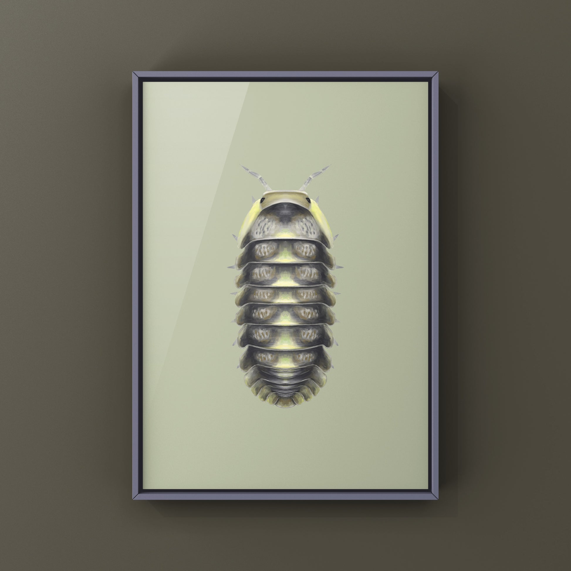 Green Laser Isopod (Cubaris sp. Green Laser) Art Print from The Silk Ranch