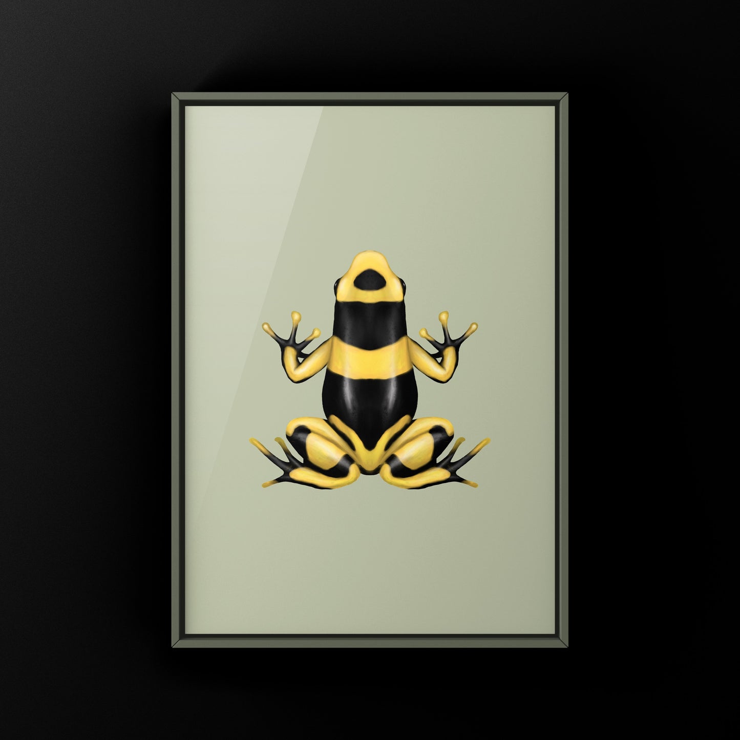 Banded British Guyana Poison Dart Frog (Dendrobates leucomelas) Art Print from The Silk Ranch