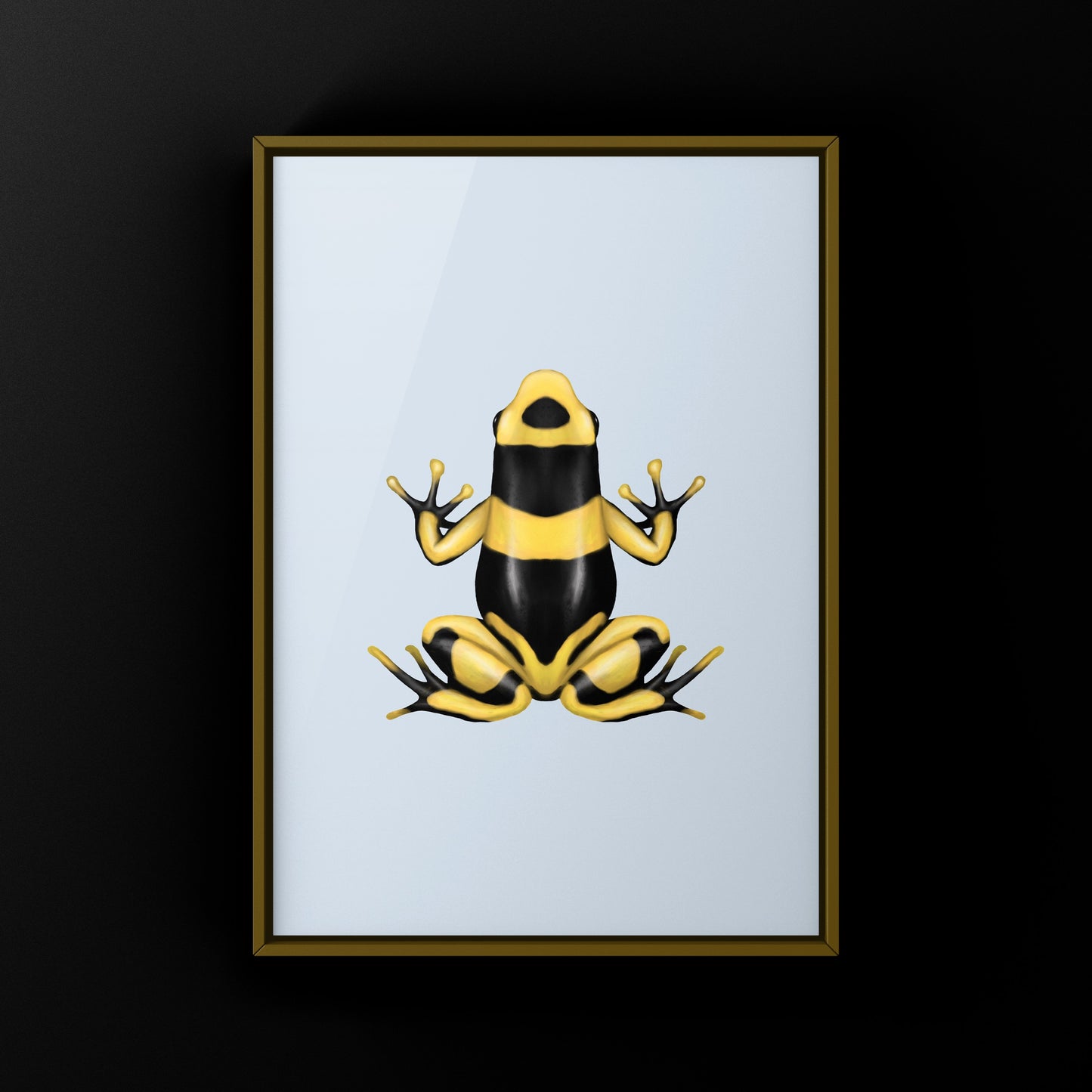 Banded British Guyana Poison Dart Frog (Dendrobates leucomelas) Art Print from The Silk Ranch