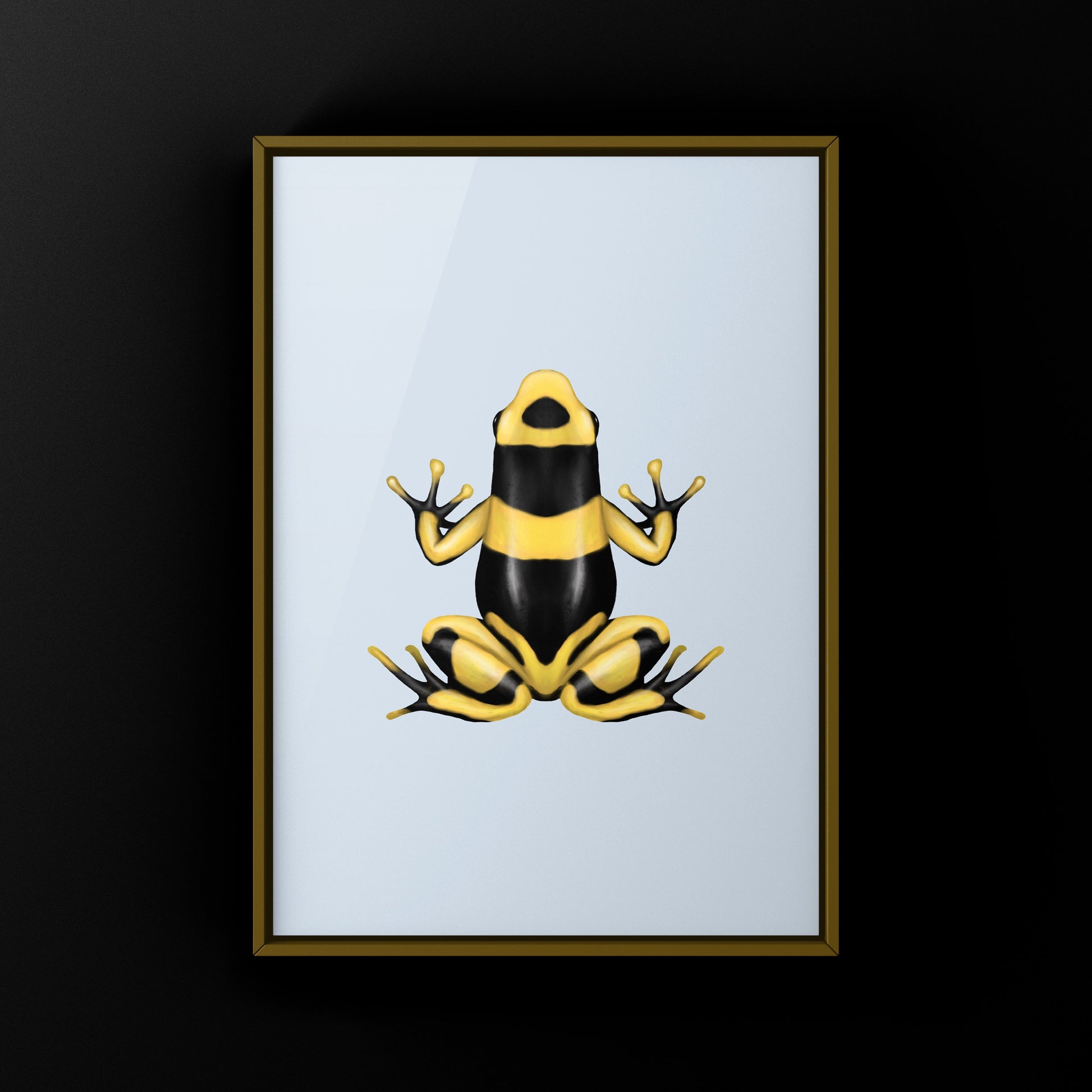 Banded British Guyana Poison Dart Frog (Dendrobates leucomelas) Art Print from The Silk Ranch