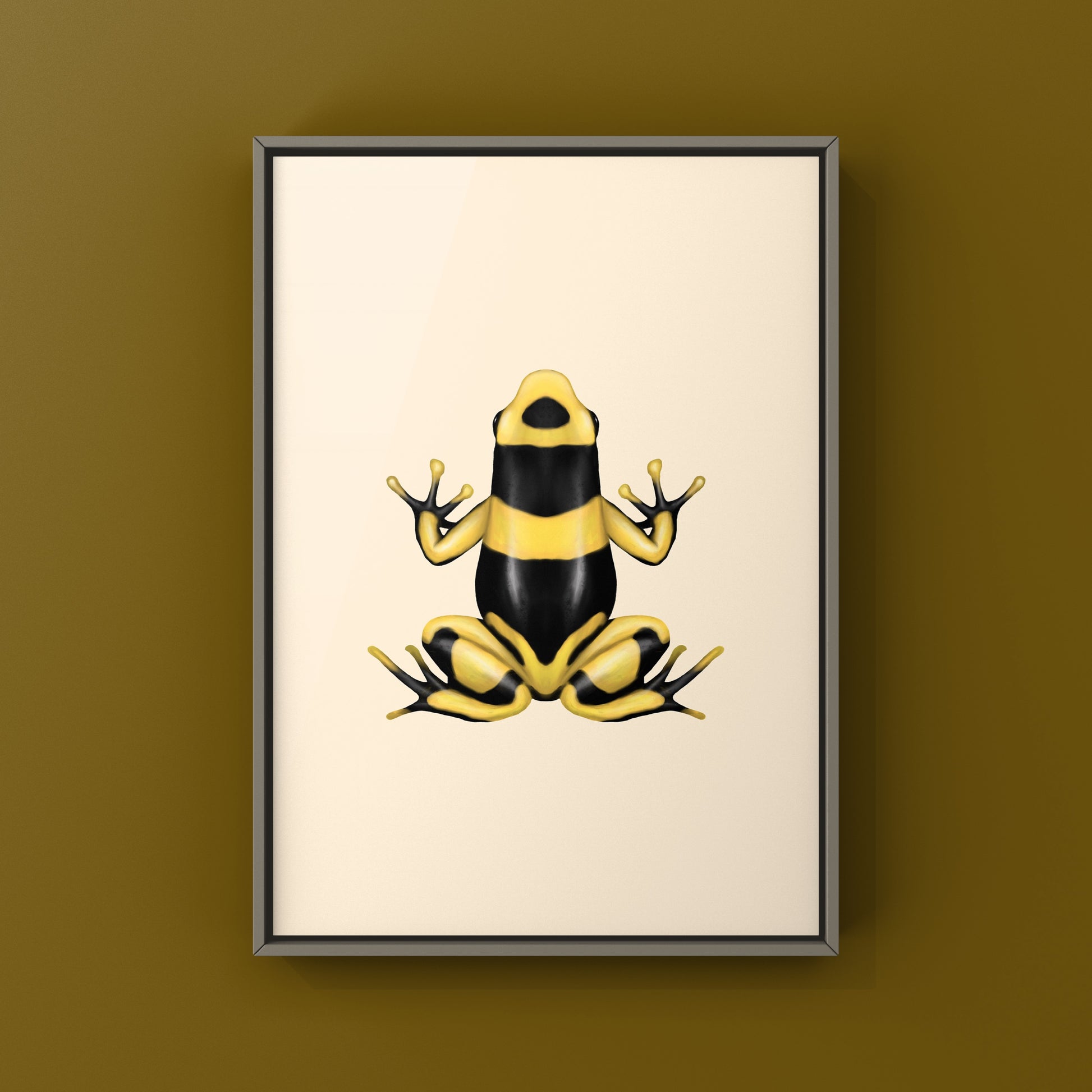 Banded British Guyana Poison Dart Frog (Dendrobates leucomelas) Art Print from The Silk Ranch