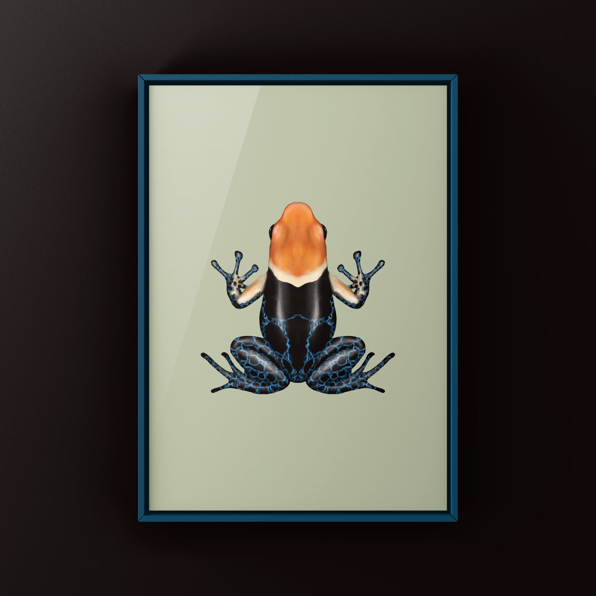 True Nominal Red-headed Poison Frog Art Print (Ranitomeya fantastica)