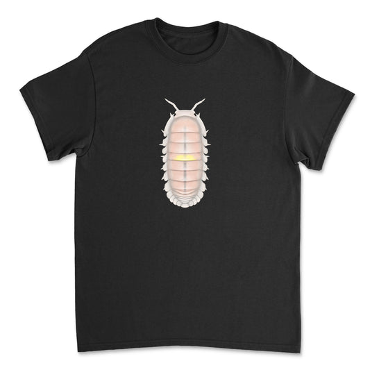 Pink Amber Firefly Isopod Art T-Shirt from Mingo Art