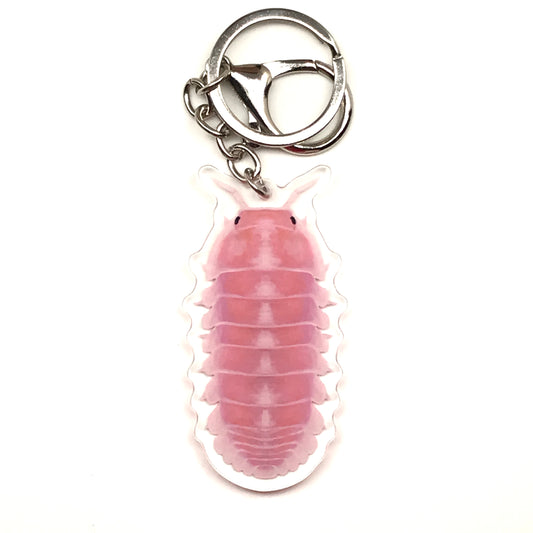 Cherry Blossom Isopod Keychain, Cubaris Sp. Cherry Blossom Acrylic Charm from The Silk Ranch