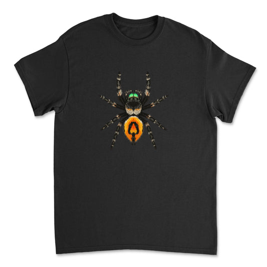 Bold Jumping Spider (Phidippus audax) Art T-Shirt from Mingo Art
