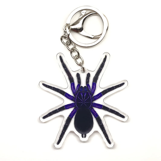 Cascada Birdeater Tarantula Keychain, Pamphobeteus Sp. Cascada Acrylic Charm from The Silk Ranch