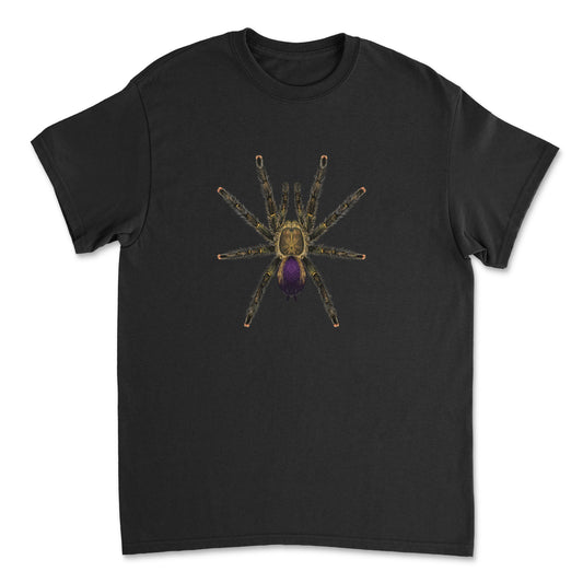 Mardi Gras Pinktoe Tarantula (Avicularia sp. Pucallpa) Art T-Shirt from Mingo Art