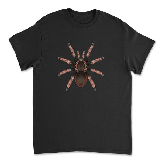 Mexican Pink Tarantula (Brachypelma klaasi) Art T-Shirt from Mingo Art