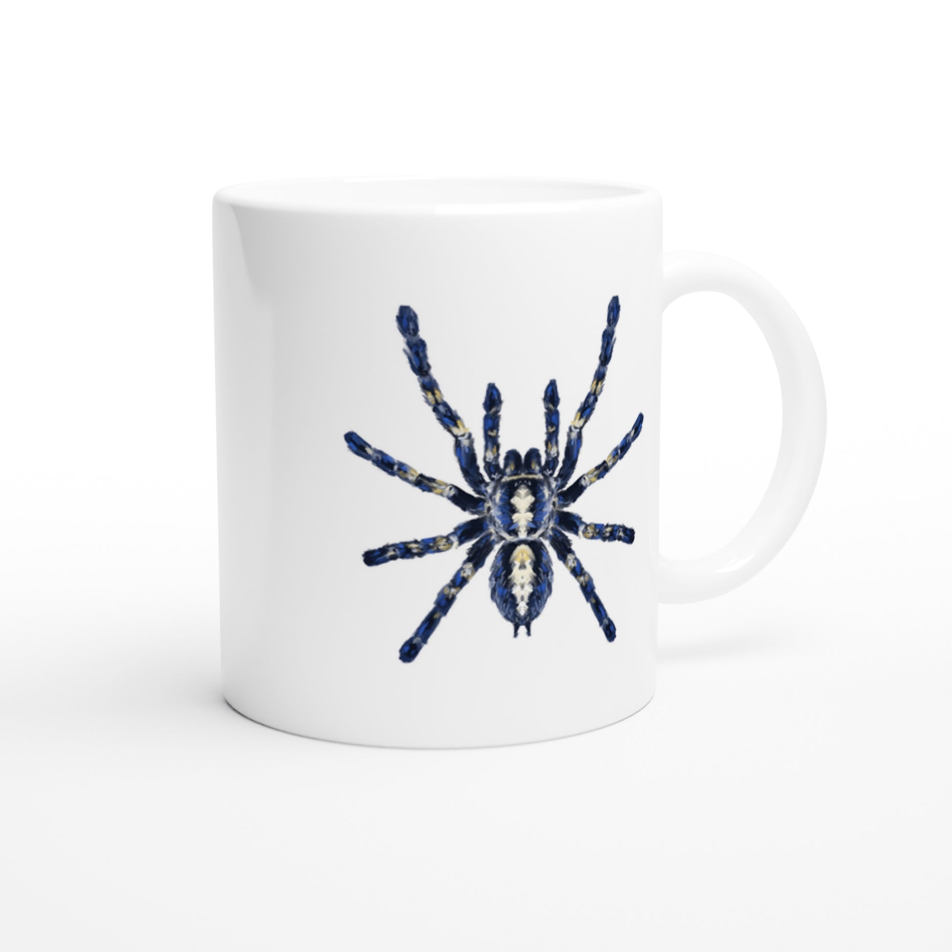 Gooty Sapphire Tarantula, Poecilotheria Metallica, Ceramic Graphic Mug from The Silk Ranch