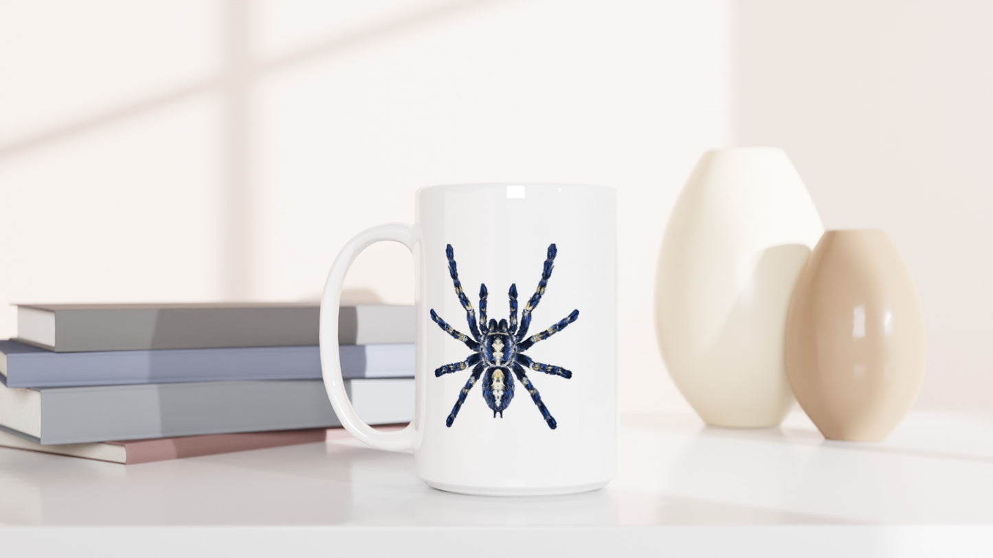 Gooty Sapphire Tarantula, Poecilotheria Metallica, Ceramic Graphic Mug from The Silk Ranch