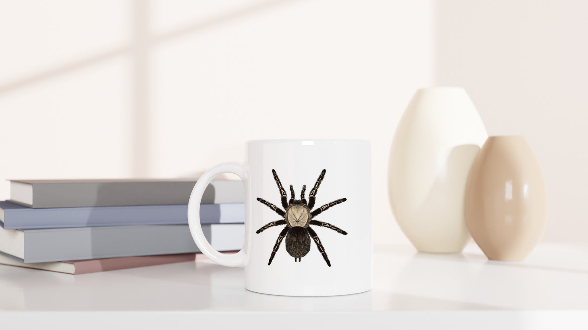 Skeleton Tarantula, Ephebopus Murinus, Ceramic Graphic Mug from The Silk Ranch