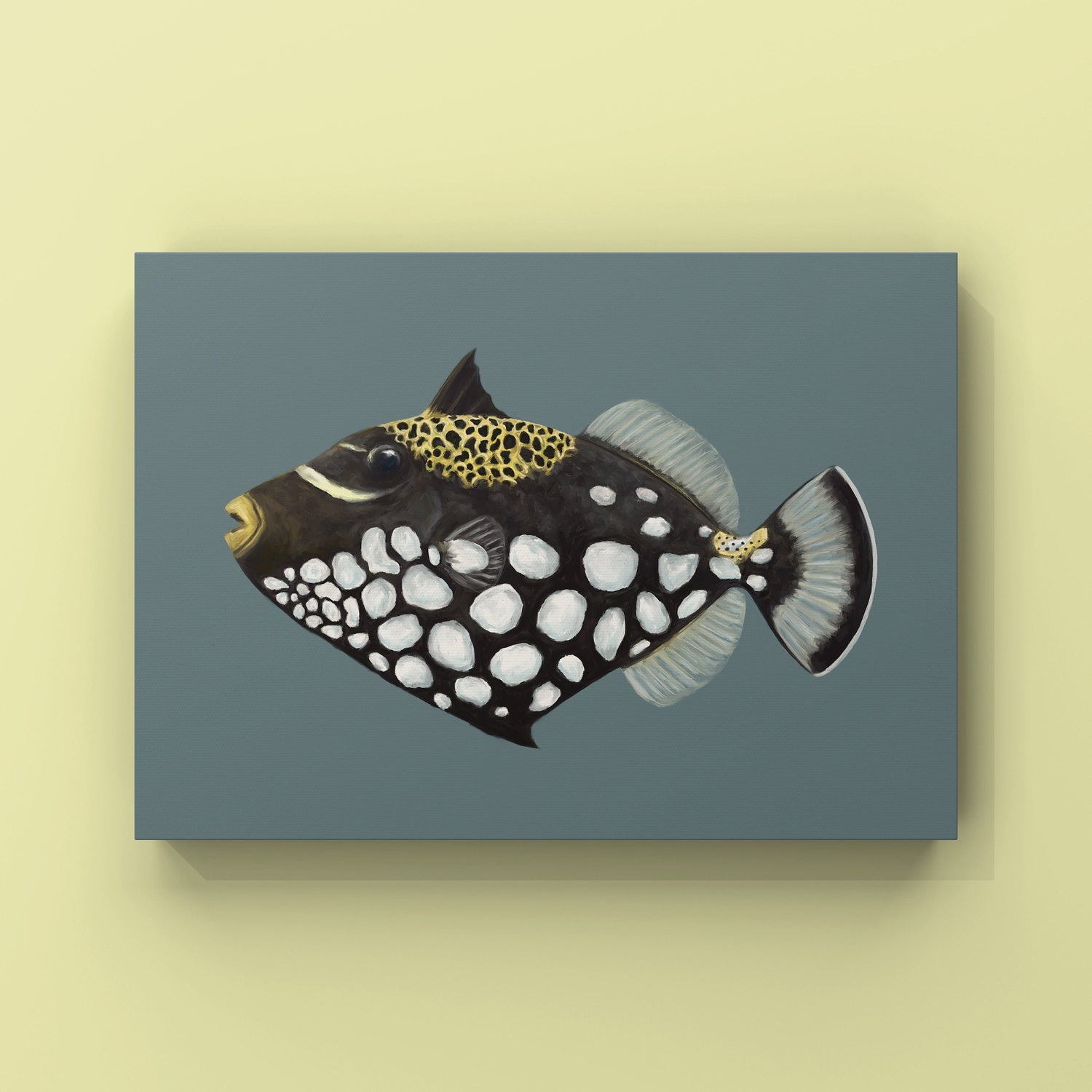 Clown Trigger Fish Print | Physical Fish Decor | Fish Postcard | Fish Prints | Aquarium Fish Painting | Gifts for Him | Ocean Fishing Print - Mingo Art