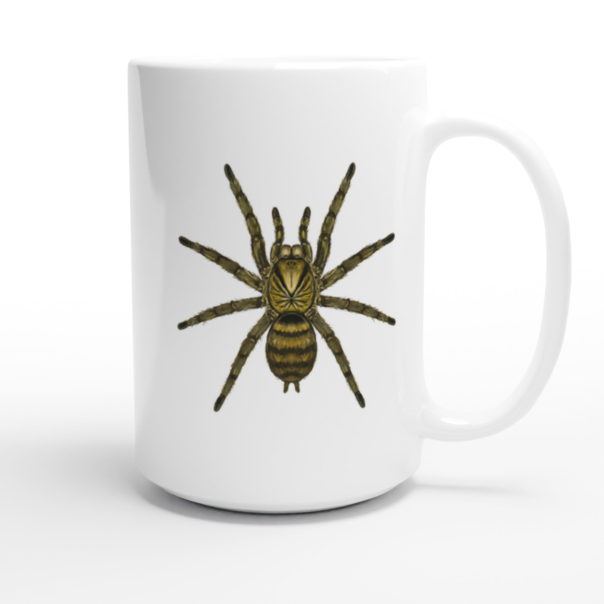 Trinidad Olive Tarantula, Neoholothele Incei, Ceramic Graphic Mug from The Silk Ranch