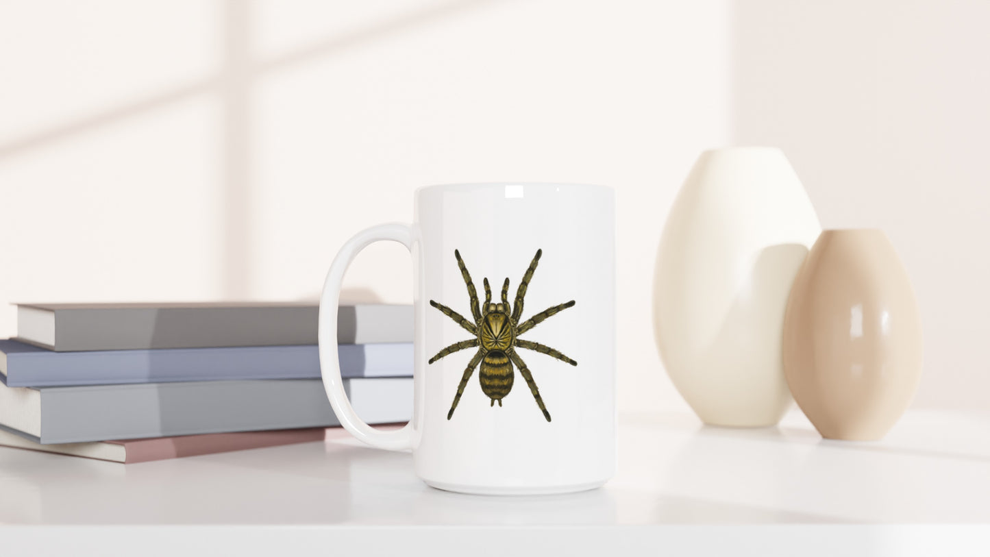 Trinidad Olive Tarantula, Neoholothele Incei, Ceramic Graphic Mug from The Silk Ranch