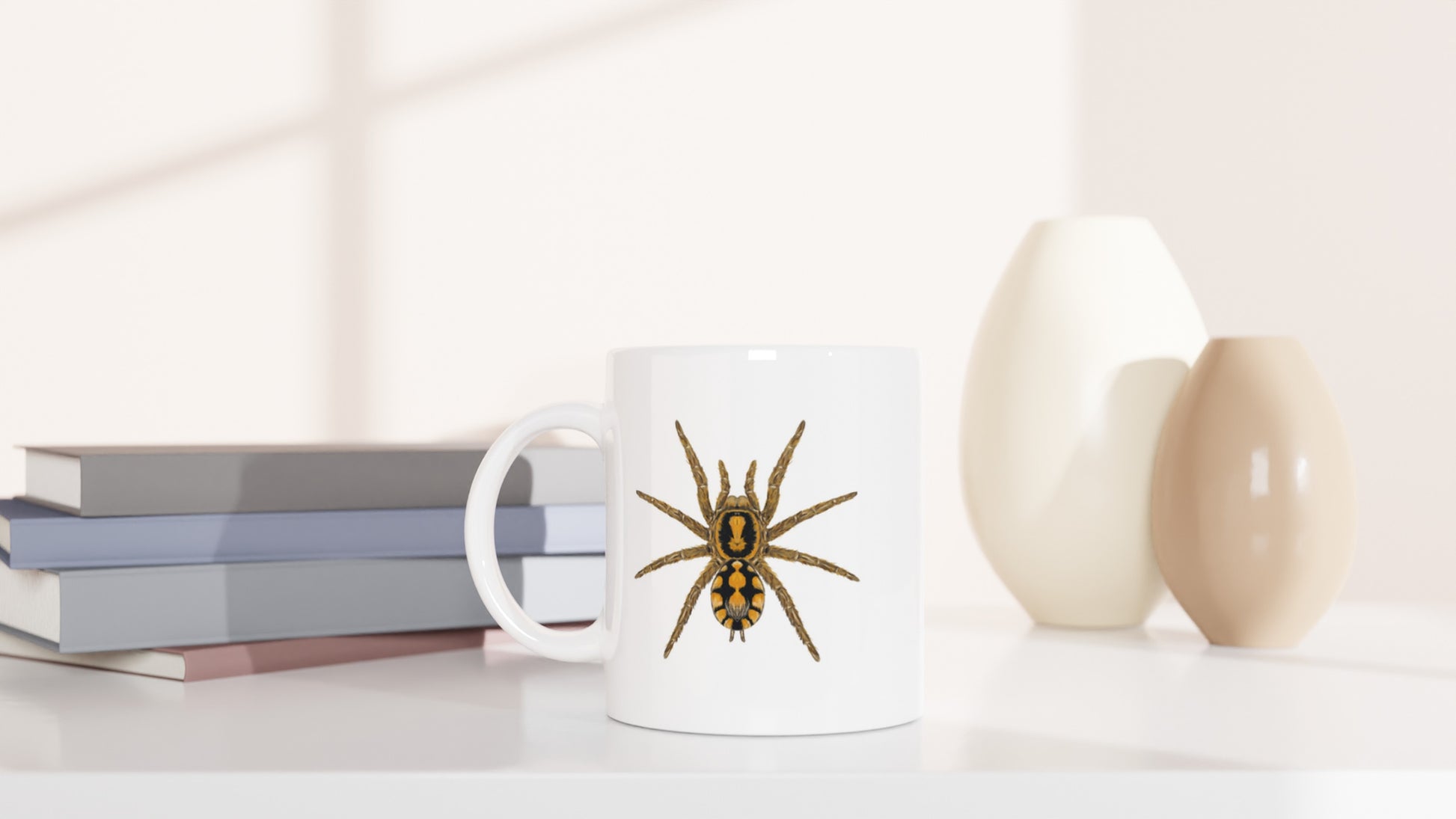 Pumpkin Patch Tarantula, Hapalopus Formosus, Ceramic Graphic Mug from The Silk Ranch